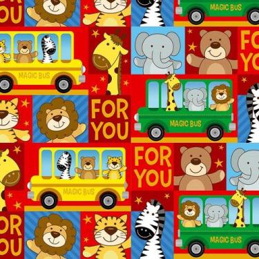 Imagem de Bobina de Papel para Embrulho de Presente 60cmx100m Infantil - SAO JOA