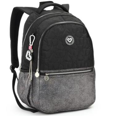 Imagem de Mochila Costas 18 Color Up Passeio Escolar Viagem - Preto - Seanite