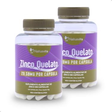Imagem de Kit 240 cápsulas Zinco Bisglicinato (Quelato). 2 und.
