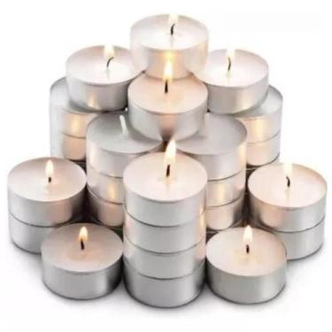 Imagem de 1000 Velas Estilo Rechaud Com Suporte Em Alumínio - Branca - WCAN