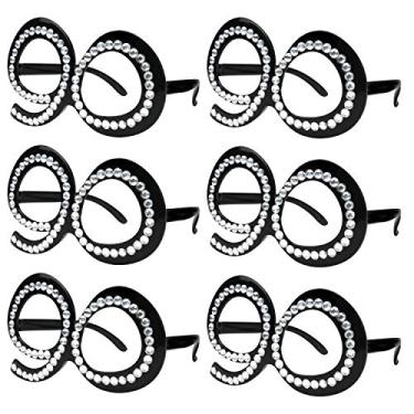 Imagem de Óculos de aniversário de aniversário – Moldura de cristal, lembrancinhas de festa, casamento, fantasia engraçada de óculos de sol, decoração de celebração de óculos para crianças e adultos, pacote com 6 unidades..., 90
