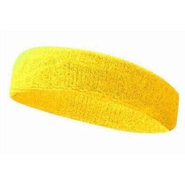 Imagem de Tiara esportiva elástica alta absorvente de suor - oem, Amarelo