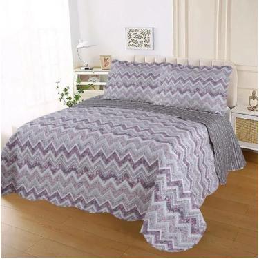 Imagem de Cobre Leito Dupla Face Estampada Casal 220X240Cm Vilhena - Jolitex