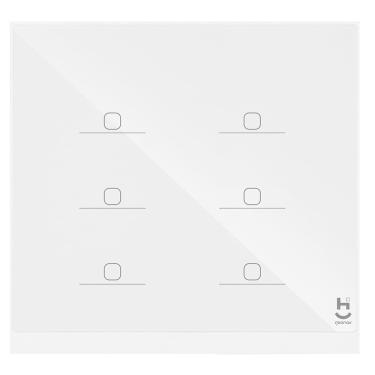 Imagem de Interruptor Inteligente 6 Teclas Conexão Zigbee Compatível Com Assistente De Voz Ios E Android Branco - Geonav