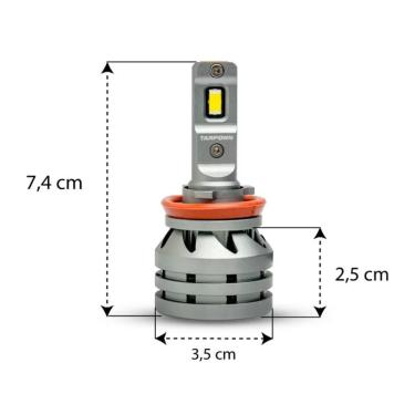 Imagem de Kit Lampada Tarponn Tp-6123 Led Tx5 H8-h9-h11-h16-a Pro