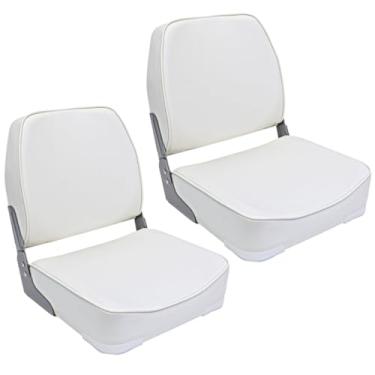 Imagem de YACHARIES Cadeira Dobrável Para Barco, Assento Marinho, Encosto Baixo/Alto, Dobrável, Pesca, Passeios, Lancha, Canoa (Bege, 2)