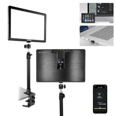 Imagem de NEEWER Luz de transmissão de luz GL1 PRO de 39.4 cm, luz de vídeo com PC de 2,4 G, controle Mac e aplicativo iOS Android, painel de luz LED de 2800 lúmens com braçadeira de mesa compatível com Elgato
