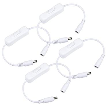 Imagem de Faoyliye Cabo Extensor Adaptador De Fonte Alimentação 5521, 4 Peças, Dc 2,1 Mm X 5,5 Mm, Fio Fêmea Para Macho Com Controle Liga/Desliga Câmeras Segurança Cctv, Dvrs E Mais Dispositivos - 30 Cm/0,98