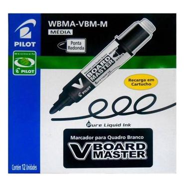 Imagem de Caixa de Pincel Marcador para Quadro Branco Recarregável Board 12 Unidades Preto - Pilot