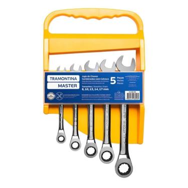 Imagem de Jogo Chave Combinada Com Catraca 8 A 17Mm 5Pçs Tramontina