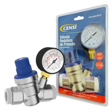 Imagem de Válvula Redutora de Pressão com Manômetro Integrado Censi 9666