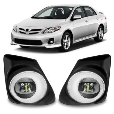 Imagem de Conjunto de faróis de neblina de LED compatível com Toyota Corolla 2011 2012 2013, farol de neblina de direção de para-choque, certificado DOT - 1 par