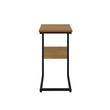 Imagem de Mesa Lateral Estilo Industrial Contemporânea Sofá Sala Aço/MDP Funcion