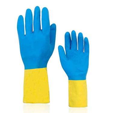 Imagem de LUVA LATEX+NEOPRENE AZ/AM BICOLOR SLIM T/XG CA37900 VOLK - AB