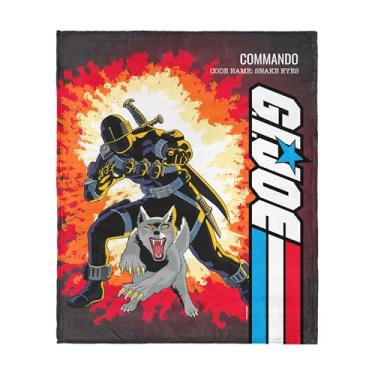 Imagem de G.I. Joe Classic Flashback Snake Eyes Silk Touch Throw, 127 x 152 cm – Cobertor de lã com desenho animado Hasbro, roupa de cama retrô ultramacia para cama ou sofá