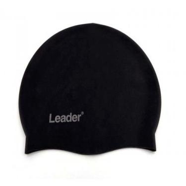 Imagem de Touca para Natação em Silicone Preta - Leader, Único, Unissex, Preto, 