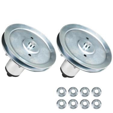 Imagem de Bghdas Pacote com 2 eixos para cortador de grama 51537300 compatível com cortadores Ariens Edge 42, Gravely ZTX 60, ZT XL 60, Ariens Ikon-XL 60, Ikon-XD 60, eixo de deck substitui OEM 51530700