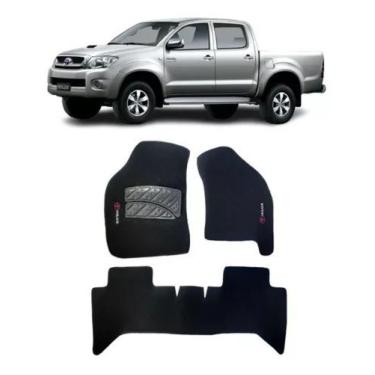 Imagem de Tapete Hilux Cabine Dupla Carpete Bordado 2005 A 2014 Jogo - 500.470PT