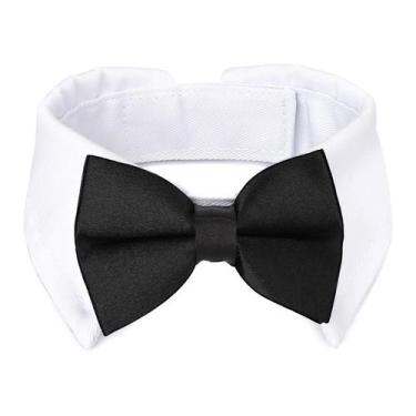 Imagem de Coleira de smoking para cães Segarty Black Bowtie para cães de tamanho