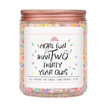 Imagem de Homsolver Presentes De 60º Aniversário Para Mulheres, Melhores Ideias Decoração, Velas Presentear Mães, Amigas, Esposas, Irmãs, Avós, Aroma Creme Baunilha, Artesanais Aromaterapia