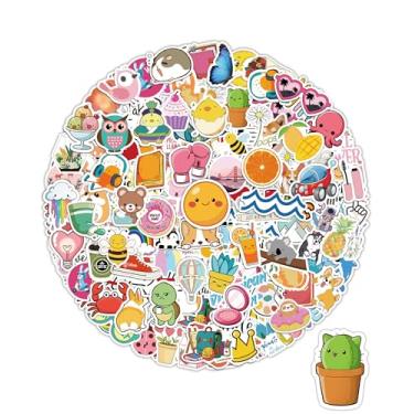 Imagem de 100 peças de adesivos para crianças, garrafas de água fofas de vinil à prova d'água, adesivos para laptop, presentes para estudantes, materiais escolares, sala de aula, professores, prêmios, pacote de