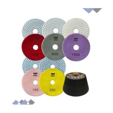 Imagem de Kit 5 Lixa+Rebolo P/ granito branco itaunas - Anker