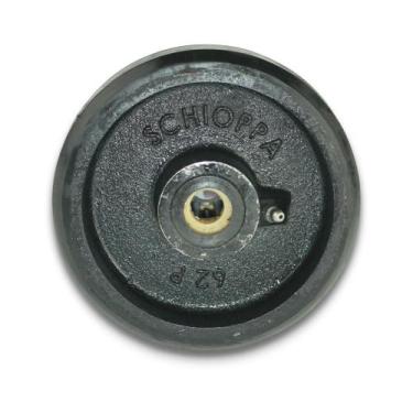 Imagem de Roda Ferro com Borracha R 62 BR 250kg com Rolete 5/8 Pol - Schioppa