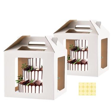 Imagem de Caixas de bolo XININSUN Tall for Tier Cakes, 35x35x35cm, pacote com 2