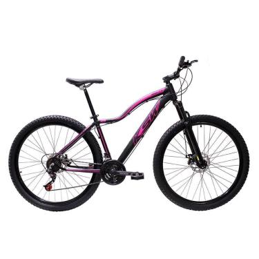 Imagem de Bicicleta Ksw Aro 29 Feminina Alumínio 21 Marchas Freio A Disco Preto Fos -ad Rosa 15