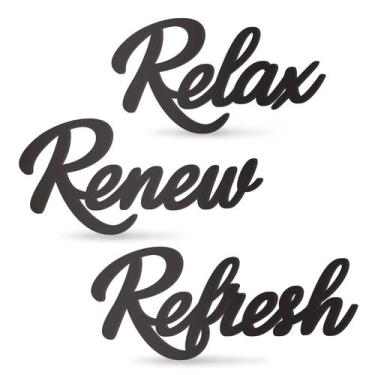 Imagem de Placa de madeira KOYILTD para decoração de banheiro de 3 peças (preta 