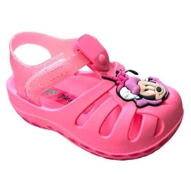 Imagem de Sandália Infantil Aranha Disney Magic Minnie 22303, 22, Rosa, Rosa gli