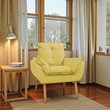 Imagem de Poltrona Para Sala Decorativa Opala Pés Palito Suede - Porto Decor, Am