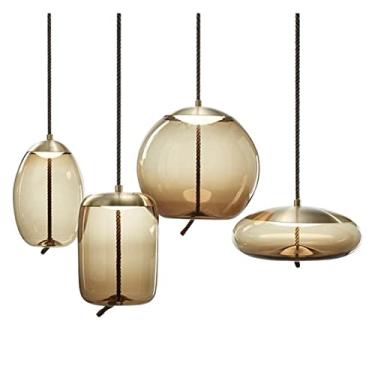 Imagem de Candeeiro de pendurar, lustres de cristal, moderno de linho, corda de vidro, lustre minimalista, design minimalista, redondo, oval, sala de estar, quarto, decorativo, lustre de teto, iluminação