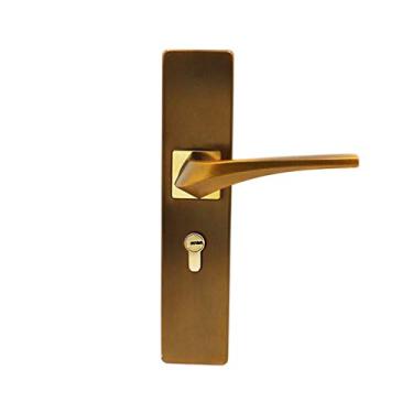 Imagem de 1 conjunto de maçaneta sólida chinesa retrô maçaneta de porta de quarto fechadura silenciosa interior anti-roubo ferragens de fechadura de segurança