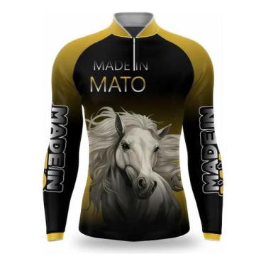 Imagem de Camisa Infantil Cavalo Cavalgada Camiseta Agro Proteção Uv50 - Vaqueja