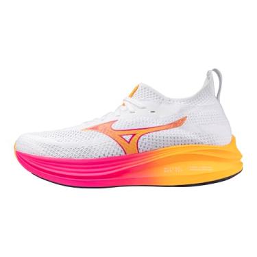 Imagem de Mizuno Tênis de corrida unissex Neo Zen Hanabi, Laranja, branco, 11.5 Wide Women/10 Men