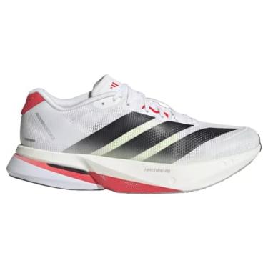 Imagem de Adidas Tênis de corrida feminino Adizero Boston 13, Branco/preto/vermelho lúcido, 39