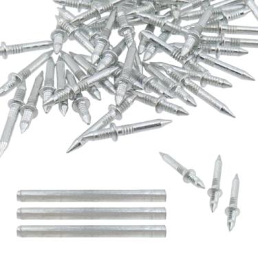 Imagem de Savagrow Pregos invisíveis com acabamento de meia de 300 peças, pregos de cabeça dupla, fio de contorno de cabeça dupla, prego sem costura com barris de instalação para acabamento de madeira maciça