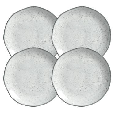 Imagem de Jogo De Pratos Raso Jantar 26Cm 4 Pçs Orgânico Echo Rustico