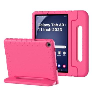 Imagem de Bolete Capa infantil para Samsung Galaxy Tab A9+/A9 Plus 28 cm 2023, capa com alça ajustável à prova de choque para Galaxy Tab A9 Plus (SM-X210/X216/X218), rosered