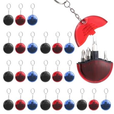 Imagem de XunYee Conjunto de 24 chaves de fenda 4 em 1, conjunto de mini chaves de fenda de Natal a granel para homens, kit de chaves de fenda de bolso multiferramentas para festa de Natal, presente de