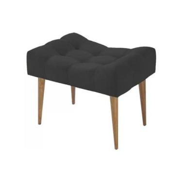Imagem de Puff Requinte Vit Decor em Suede Bege  Confortável, Sofisticado e com 
