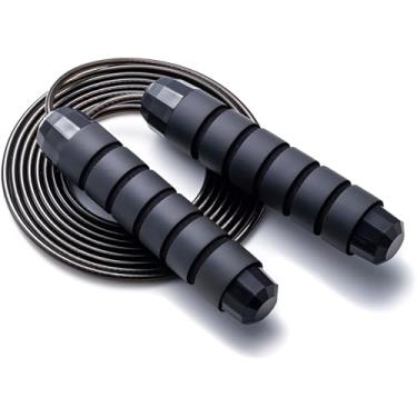 Imagem de Corda de pular – Velocidade rápida sem emaranhamento com rolamentos de esferas – Corda de pular para homens, mulheres, crianças e adultos – Exercício em casa e cordas de salto de velocidade ajustáveis