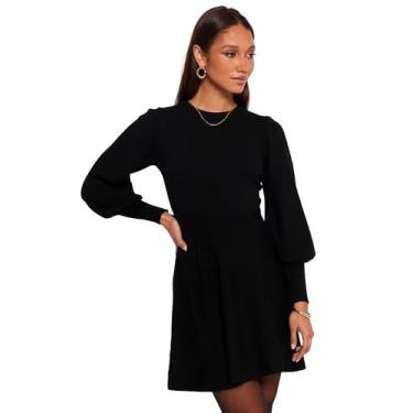Imagem de Petal & Pup Mini vestido feminino Gigi manga longa - preto, Preto, P