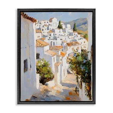 Imagem de Stupell Industries Arte de parede em tela flutuante cinza encantadora cidade europeia, design por Franklyn Gregory, 78 x 63 cm