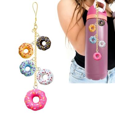 Imagem de Z-synka Alça e pingente para garrafa de água Owala 680 g, 946 ml, 1,134 g, para acessórios Owala e Stanley Cup Accessories (Donut)