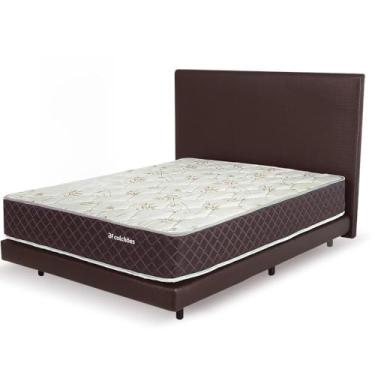 Imagem de Kit Quarto Cama Box Queen + Colchão Molas Ensacadas Dupla Face + Cabeceira BF Colchões