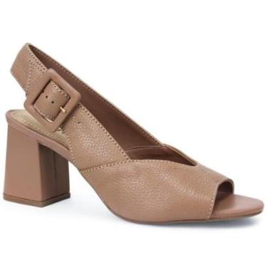Imagem de Sandália Bottero Salto Bloco Couro Burnish 372002 Feminino-Feminino