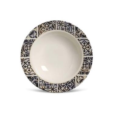 Imagem de Prato Fundo Mônaco Tuile Cerâmica 6 Peças Porto Brasil