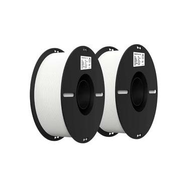 Imagem de Kit 2Kg Filamentos PLA Creality p/ Impressora 3D Branco + Branco